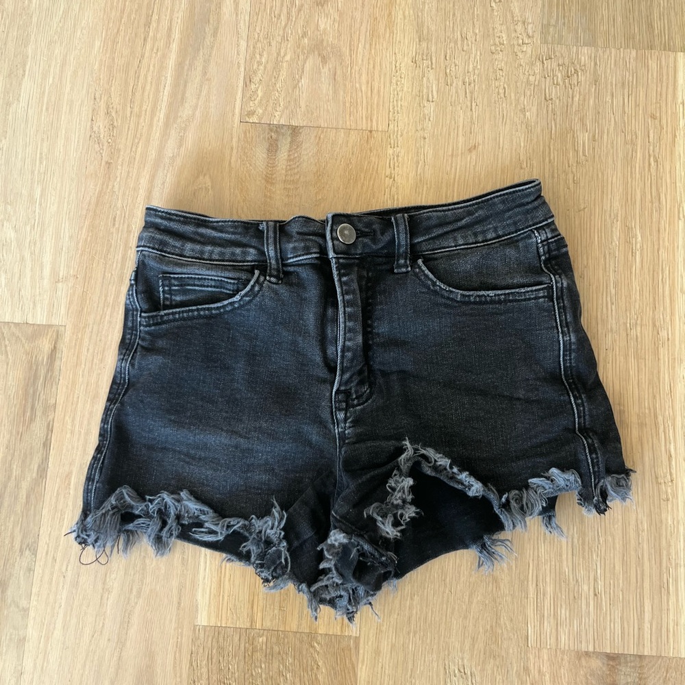 Black altered state jean shorts